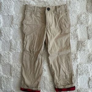 Gap 4T boys plaid flannel lined pants